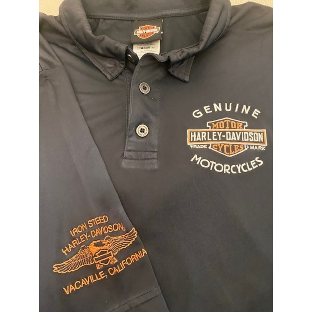 Harley Davidson Polo Shirt Iron‎ Steed Vacaville CA Mens Size Large - Picture 2 of 2